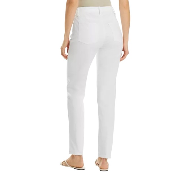 Eileen Fisher Organic Cotton High Rise Skinny Jeans White Denim Size 2 NWT - Picture 2 of 12